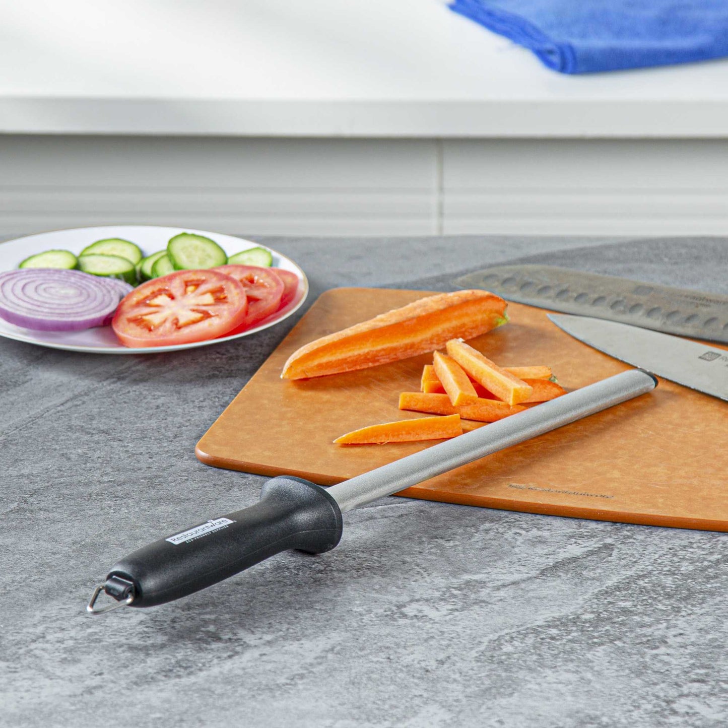 Kitchen tek Professional Diamond Edge 10" Knife Sharpener - with Black Nylon Handle - 1 count box