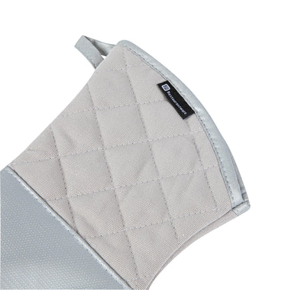 RW Threads Silver Fiberglass Oven Mitt - Non-Slip, Professional Grade - 15" x 7" x 1" - 1 count box