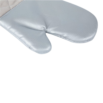 RW Threads Silver Fiberglass Oven Mitt - Non-Slip, Professional Grade - 15" x 7" x 1" - 1 count box