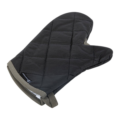 RW Threads Black Cotton Oven Mitt - Flame Retardant, with Thumb Guard - 13 3/4" x 8" x 1" - 1 count box