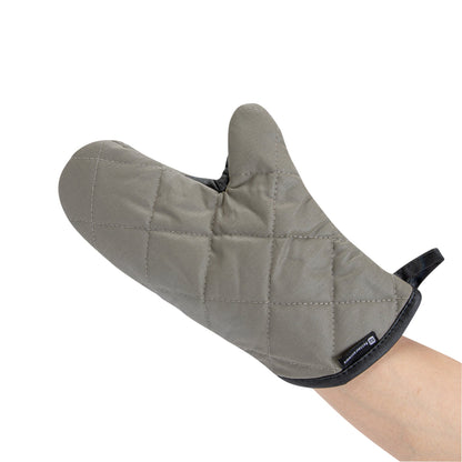 RW Threads Gray Cotton Oven Mitt - Flame Retardant, with Thumb Guard - 13" x 8" x 1/2" - 1 count box