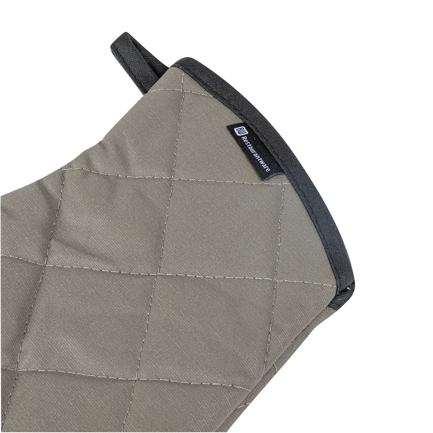 RW Threads Gray Cotton Oven Mitt - Flame Retardant, with Thumb Guard - 13" x 8" x 1/2" - 1 count box