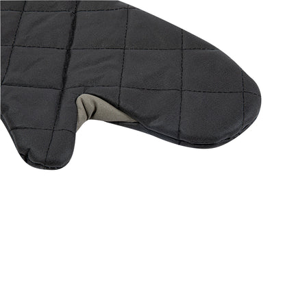 RW Threads Black Cotton Oven Mitt - Flame Retardant, with Thumb Guard - 17" x 8" x 1/2" - 1 count box