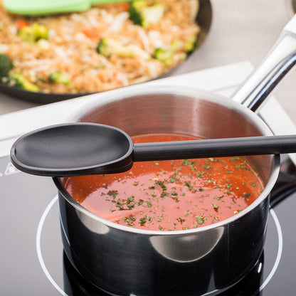 Met Lux Black Nylon High Heat Spoon - 12" x 2 1/4" x 1/2" - 1 count box