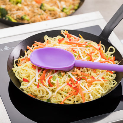Met Lux Purple Nylon High Heat Spoon - 12" x 2 1/4" x 1/2" - 1 count box