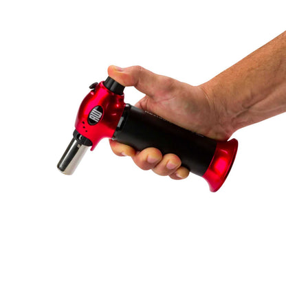 RW Pyro Stainless Steel Butane Kitchen Torch - Adjustable Dial - 5 1/4" x 2 1/2" x 6 3/4" - 1 count box