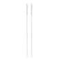 Bar Lux Silver Stainless Steel Straw Cleaning Brush - Reusable - 9 1/2" x 1" x 1" - 2 count box