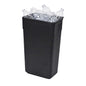 RW Clean Black Plastic Attachable Slim Trash Can - Fits Heavy-Duty Rolling Utility Cart - 13" x 9 1/2" x 22" - 1 count box