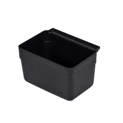 RW Clean Black Plastic Attachable Small Bus Tub - Fits Heavy-Duty Rolling Utility Cart - 13" x 9 1/4" x 7" - 1 count box