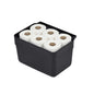 RW Clean Black Plastic Attachable Small Bus Tub - Fits Heavy-Duty Rolling Utility Cart - 13" x 9 1/4" x 7" - 1 count box