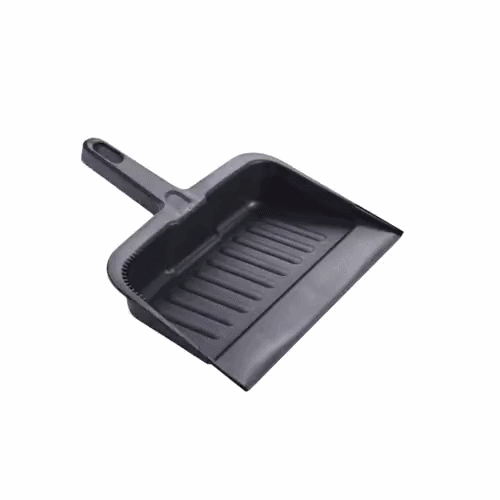 RW Clean Black Plastic Handheld Dustpan - 13" x 12" x 2 3/4" - 1 count box