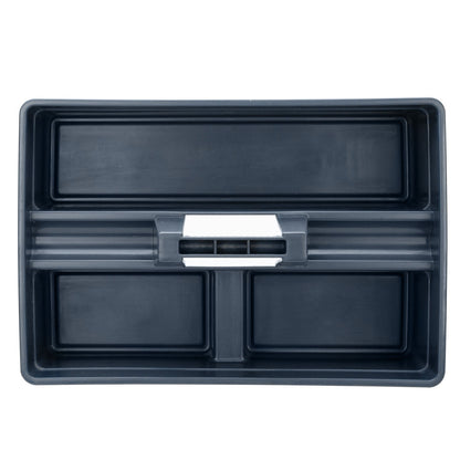 RW Clean Black Plastic Cleaning Caddy - 3 Compartments, with Handle - 16" x 10 1/2" x 7" - 1 count box