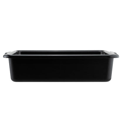 RW Clean Black Plastic Bus Tub - Easy Grip - 21 1/4" x 15 3/4" x 4 3/4" - 12 count box