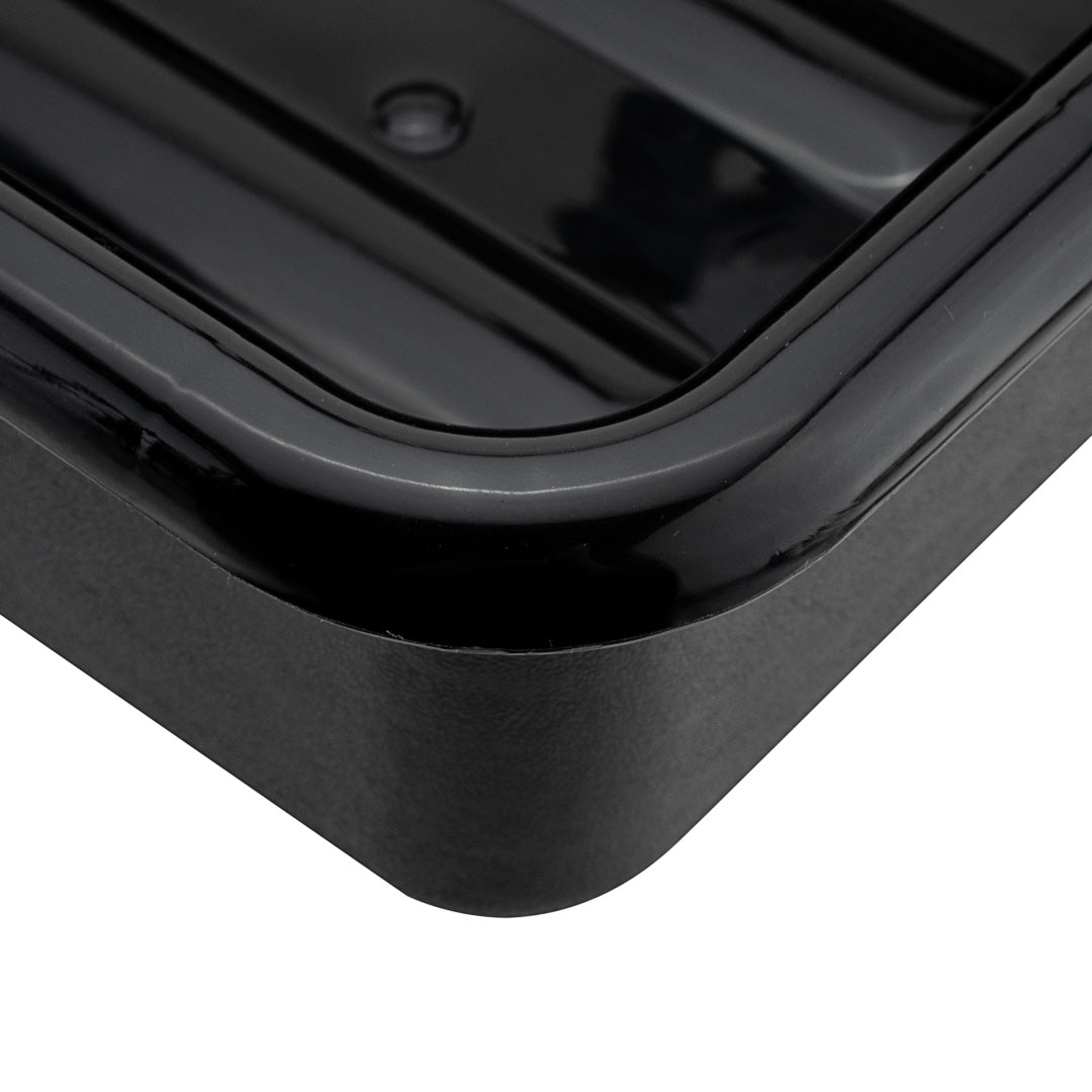 RW Clean Black Plastic Bus Tub - Easy Grip - 21 1/4" x 15 3/4" x 4 3/4" - 12 count box