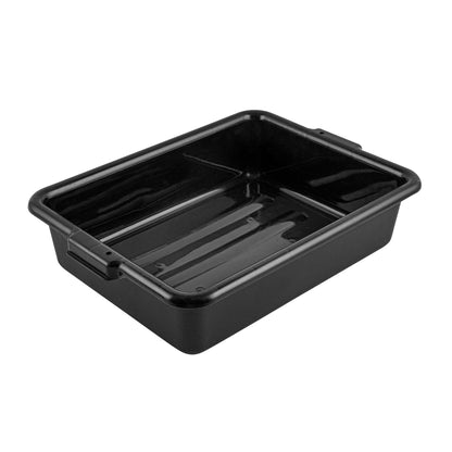 RW Clean Black Plastic Bus Tub - Easy Grip - 21 1/4" x 15 3/4" x 4 3/4" - 1 count box