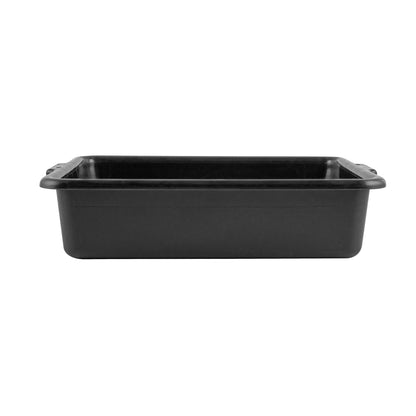 RW Clean Black Plastic Bus Tub - Easy Grip - 21 1/4" x 15 3/4" x 4 3/4" - 1 count box
