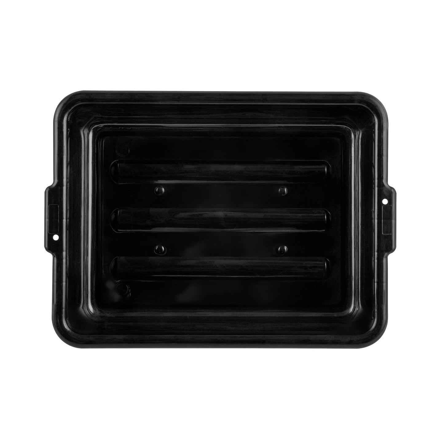 RW Clean Black Plastic Bus Tub - Easy Grip - 21 1/4" x 15 3/4" x 4 3/4" - 1 count box
