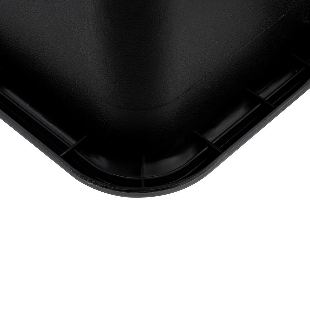 RW Clean Black Plastic Bus Tub - Easy Grip - 21 1/4" x 15 3/4" x 4 3/4" - 1 count box