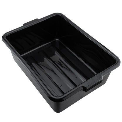 RW Clean Black Plastic Bus Tub - Deep, Easy Grip - 22" x 15 3/4" x 7" - 1 count box