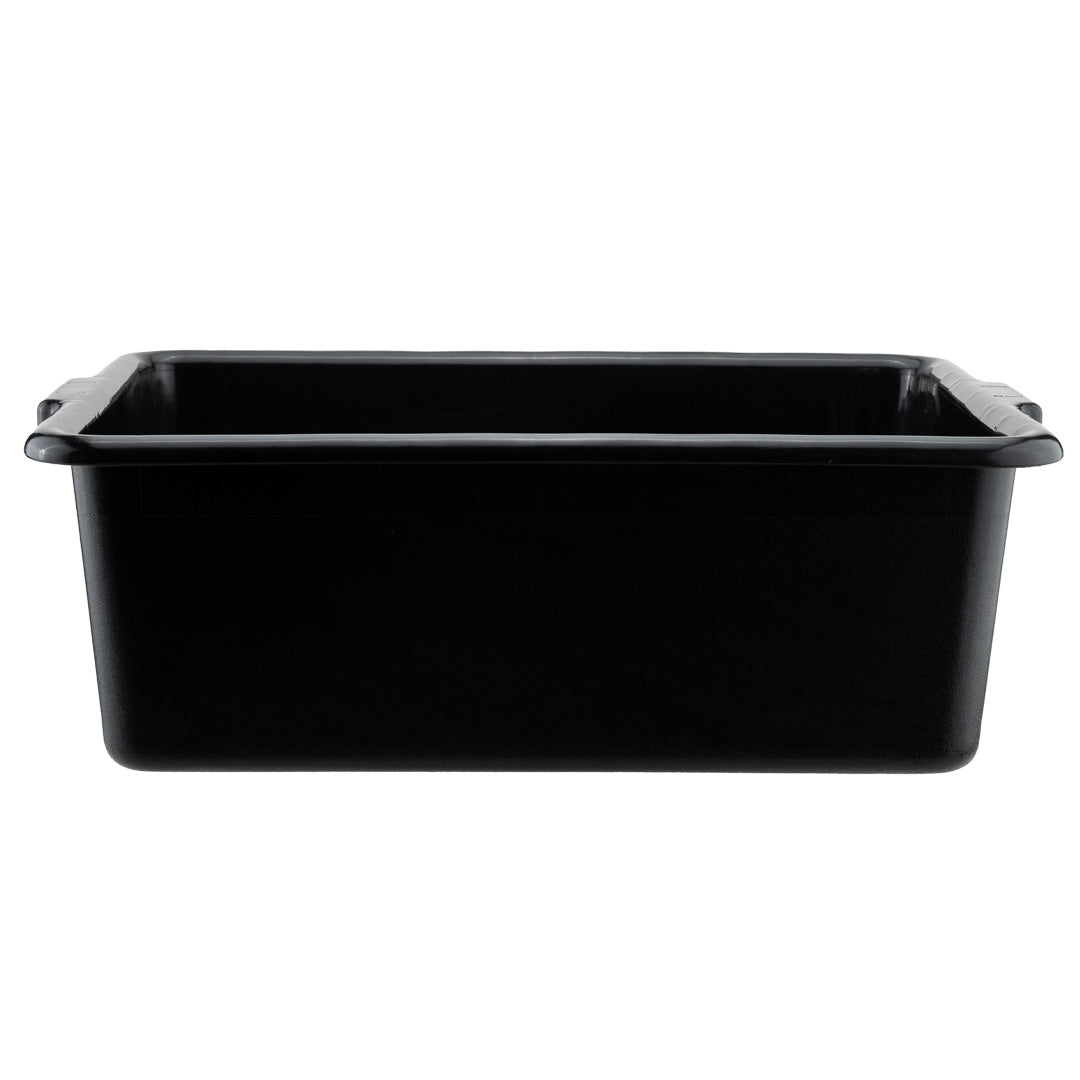 RW Clean Black Plastic Bus Tub - Deep, Easy Grip - 22" x 15 3/4" x 7" - 1 count box