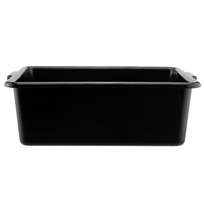 RW Clean Black Plastic Bus Tub - Deep, Easy Grip - 22" x 15 3/4" x 7" - 1 count box