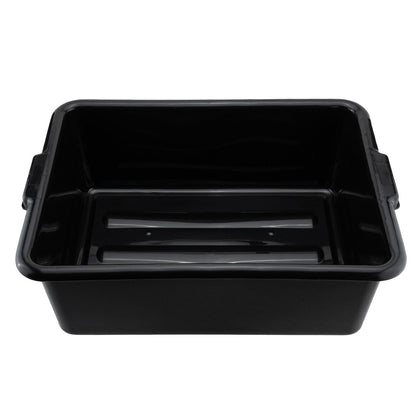 RW Clean Black Plastic Bus Tub - Deep, Easy Grip - 22" x 15 3/4" x 7" - 1 count box