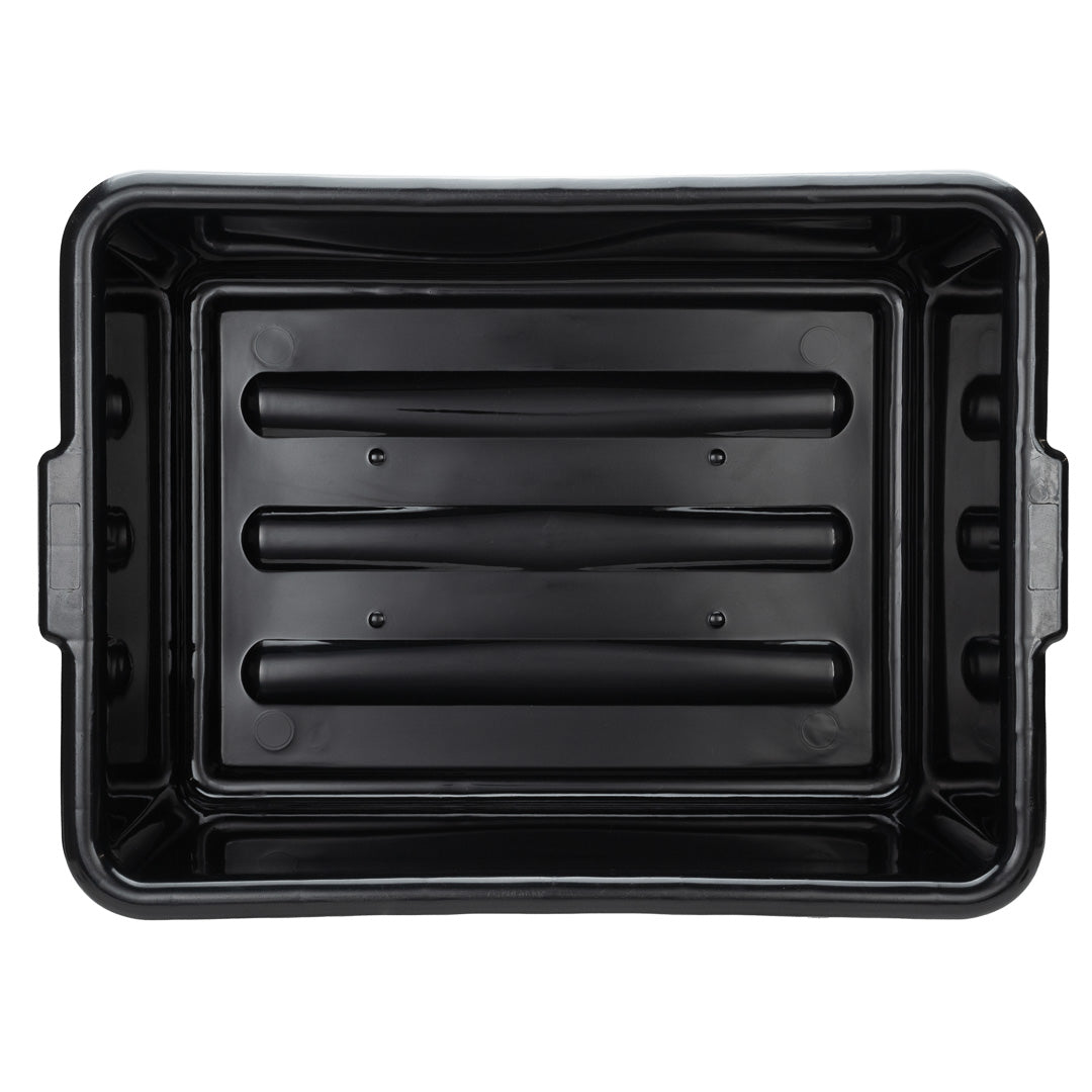 RW Clean Black Plastic Bus Tub - Deep, Easy Grip - 22" x 15 3/4" x 7" - 1 count box
