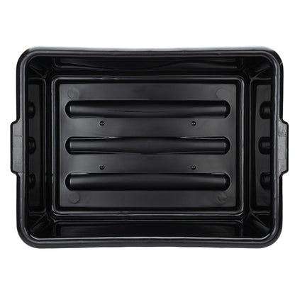 RW Clean Black Plastic Bus Tub - Deep, Easy Grip - 22" x 15 3/4" x 7" - 1 count box