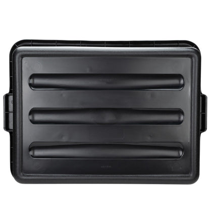 RW Clean Black Plastic Bus Tub - Deep, Easy Grip - 22" x 15 3/4" x 7" - 1 count box