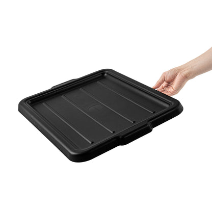 RW Clean Black Plastic Snap-On Lid - Fits Easy Grip Bus Tub - 23 1/4" x 17" x 1" - 1 count box