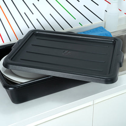 RW Clean Black Plastic Snap-On Lid - Fits Easy Grip Bus Tub - 23 1/4" x 17" x 1" - 1 count box