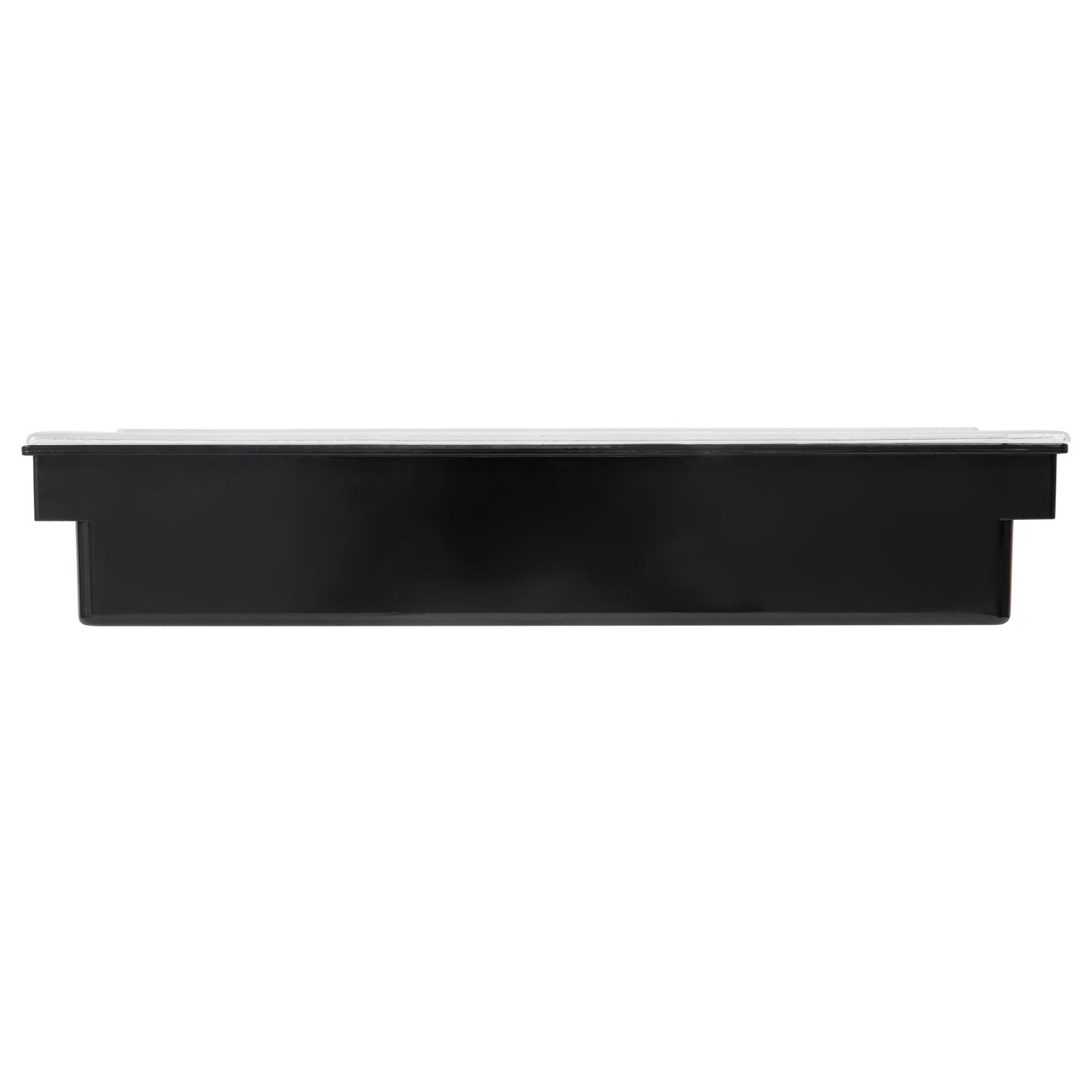 Bar Lux Black Plastic Condiment Caddy - 3 Compartments - 19 1/2" x 6 1/4" x 3 3/4" - 1 count box