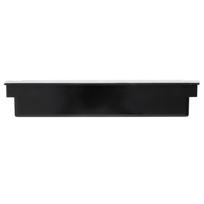 Bar Lux Black Plastic Condiment Caddy - 3 Compartments - 19 1/2" x 6 1/4" x 3 3/4" - 1 count box