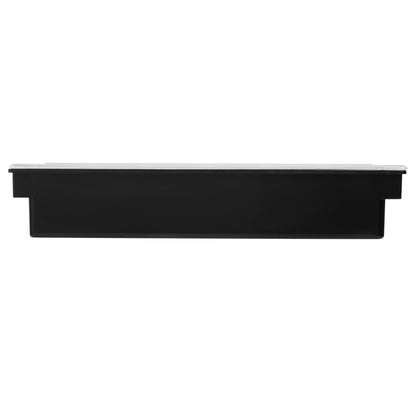 Bar Lux Black Plastic Condiment Caddy - 5 Compartments - 19 1/2" x 6 1/4" x 3 3/4" - 1 count box