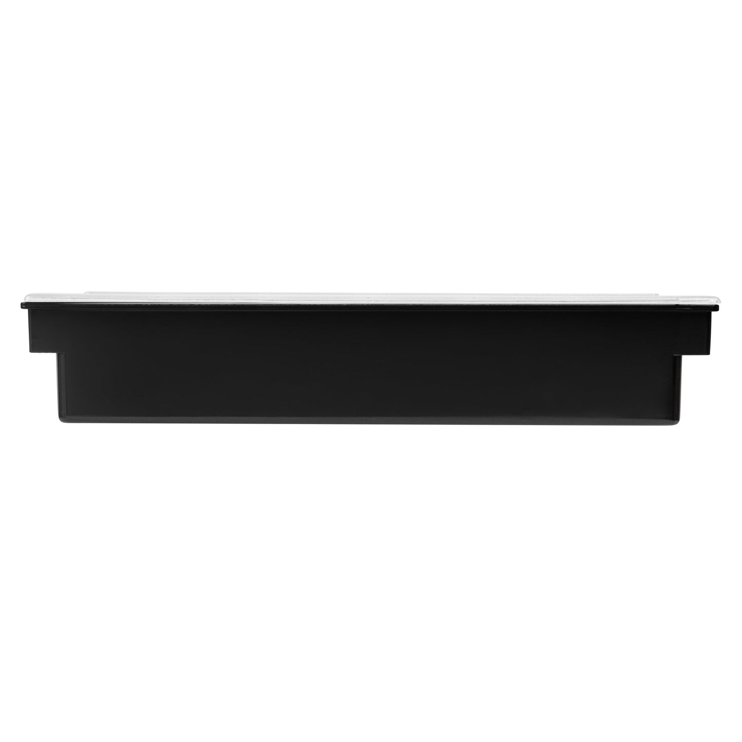 Bar Lux Black Plastic Condiment Caddy - 6 Compartments - 19 1/2" x 6 1/4" x 3 3/4" - 1 count box