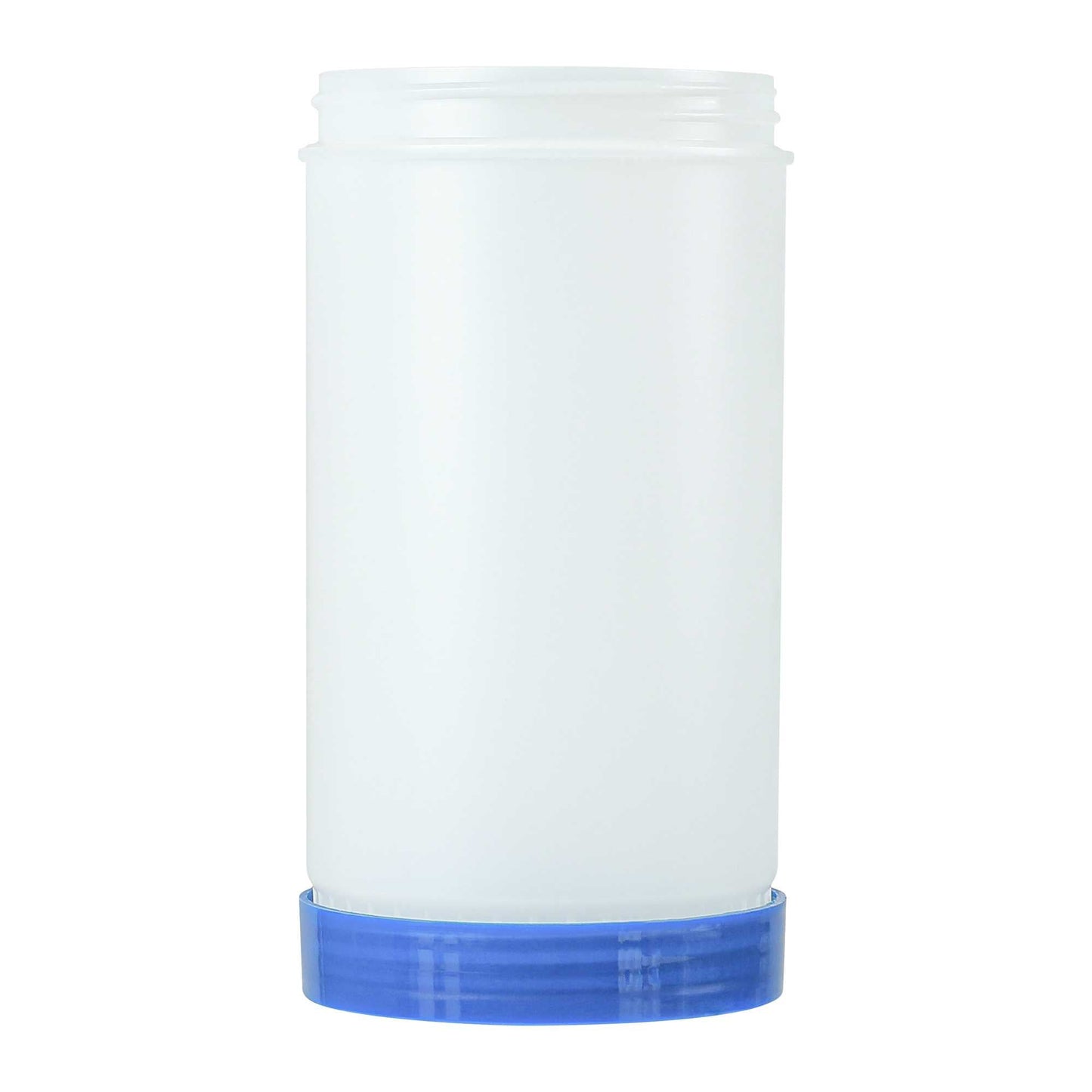 Bar Lux 1 qt Plastic Quick Pour Storage Container Bottle - with Blue Spout and Lid - 3 1/2" x 3 1/2" x 13" - 1 count box