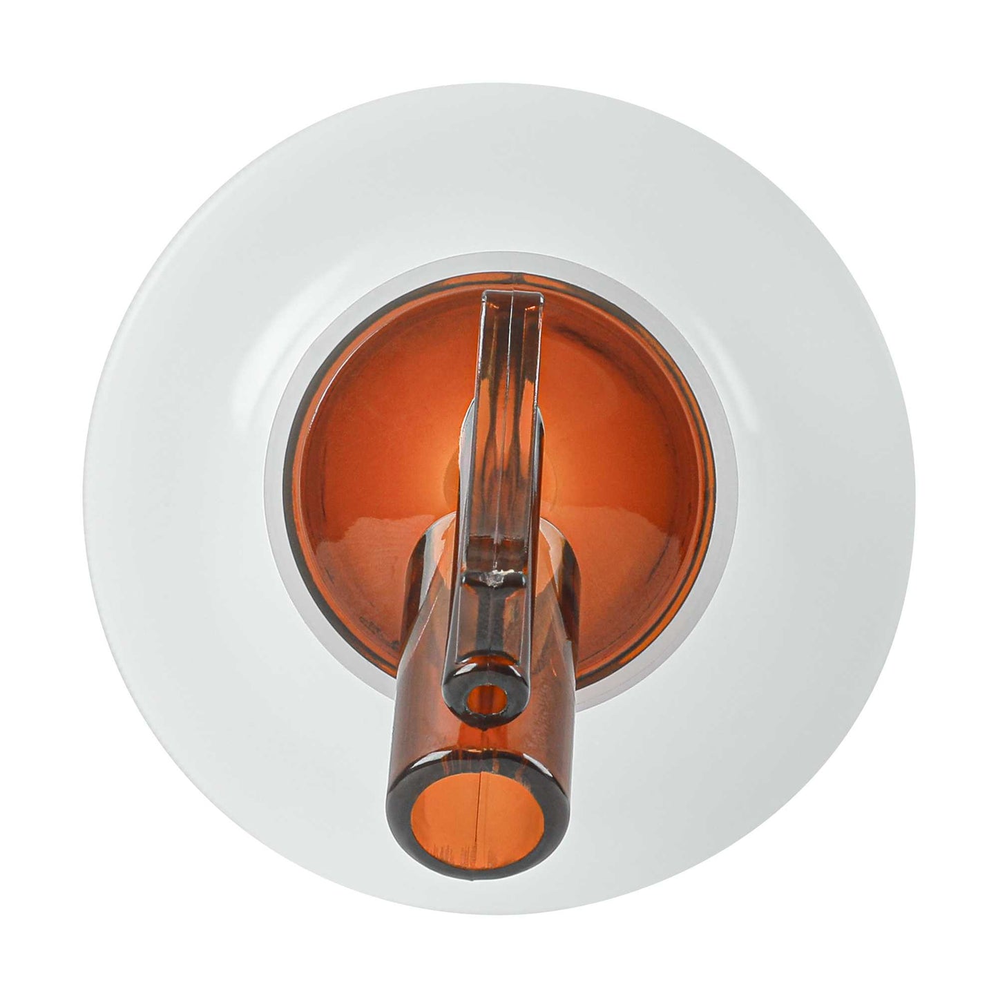 Bar Lux 1 qt Plastic Quick Pour Storage Container Bottle - with Brown Spout and Lid - 3 1/2" x 3 1/2" x 13" - 1 count box