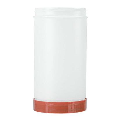 Bar Lux 1 qt Plastic Quick Pour Storage Container Bottle - with Brown Spout and Lid - 3 1/2" x 3 1/2" x 13" - 1 count box
