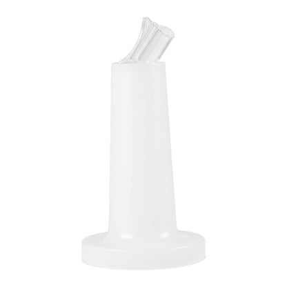 Bar Lux 1 qt Plastic Quick Pour Storage Container Bottle - with Clear Spout and Lid - 3 1/2" x 3 1/2" x 13" - 1 count box