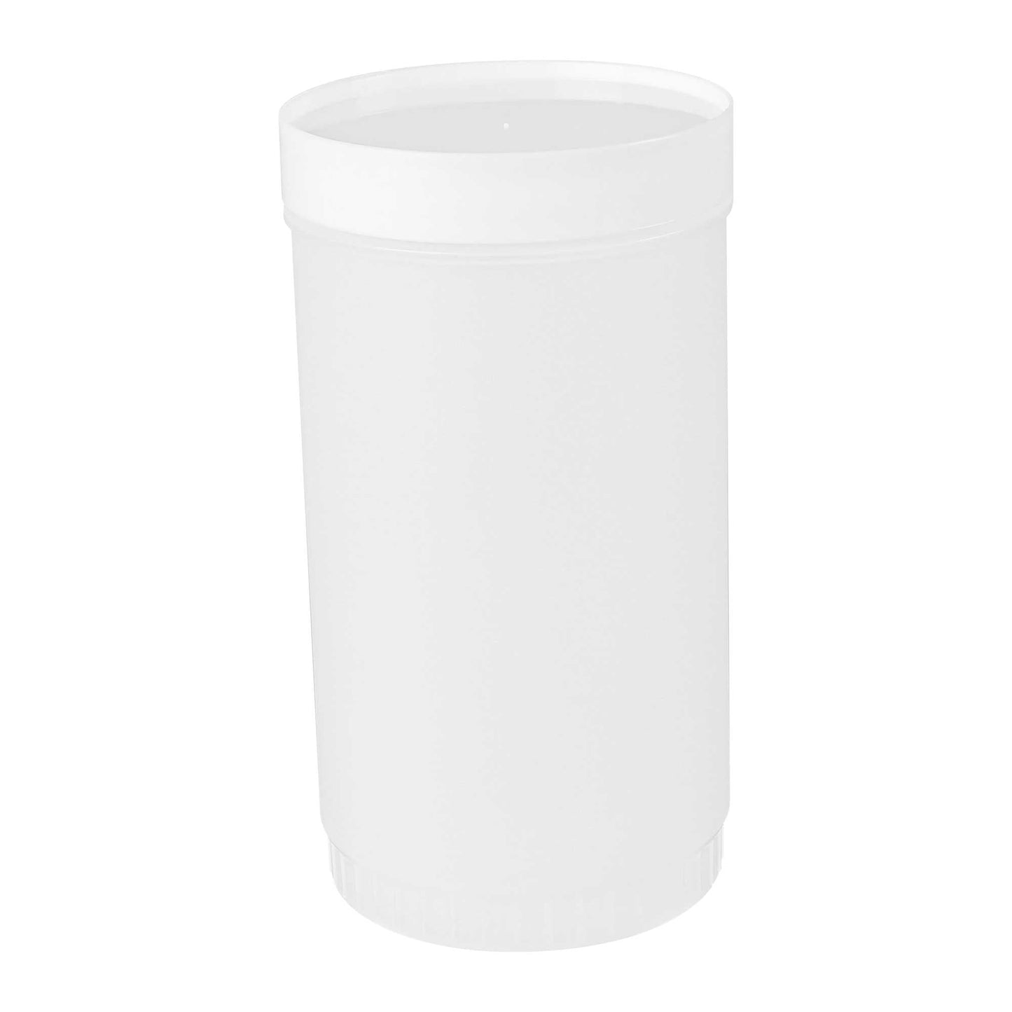 Bar Lux 1 qt Plastic Quick Pour Storage Container Bottle - with Clear Spout and Lid - 3 1/2" x 3 1/2" x 13" - 1 count box