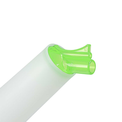 Bar Lux 1 qt Plastic Quick Pour Storage Container Bottle - with Green Spout and Lid - 3 1/2" x 3 1/2" x 13" - 1 count box