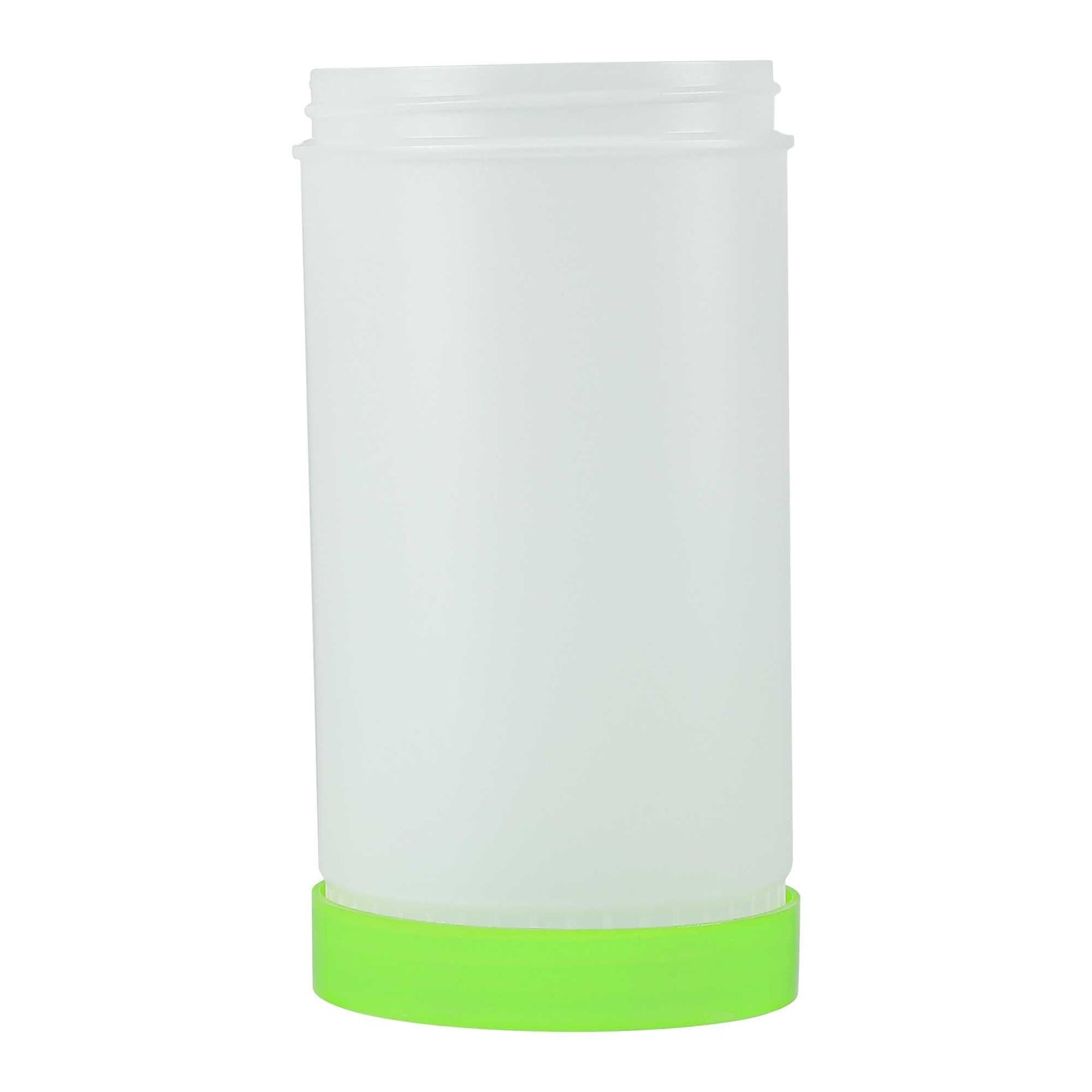 Bar Lux 1 qt Plastic Quick Pour Storage Container Bottle - with Green Spout and Lid - 3 1/2" x 3 1/2" x 13" - 1 count box