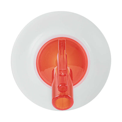 Bar Lux 1 qt Plastic Quick Pour Storage Container Bottle - with Orange Spout and Lid - 3 1/2" x 3 1/2" x 13" - 1 count box