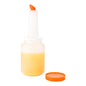 Bar Lux 2 qt Plastic Quick Pour Storage Container Bottle - with Orange Spout and Lid - 4 3/4" x 4 3/4" x 13 3/4" - 1 count box