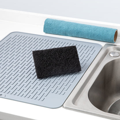 RW Clean Black Heavy-Duty Scouring Pad - Multi-Purpose, with Handle - 6" x 5 1/2" x 3" - 1 count box