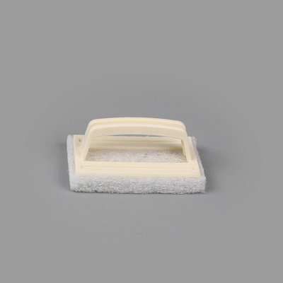 RW Clean White Scouring Pad - Multi-Purpose, Light Duty, with Handle - 6" x 3 1/2" x 3" - 1 count box