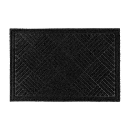 Comfy Feet Black Heavy-Duty Outdoor Floor Mat - Diamond - 36" x 24" - 1 count box
