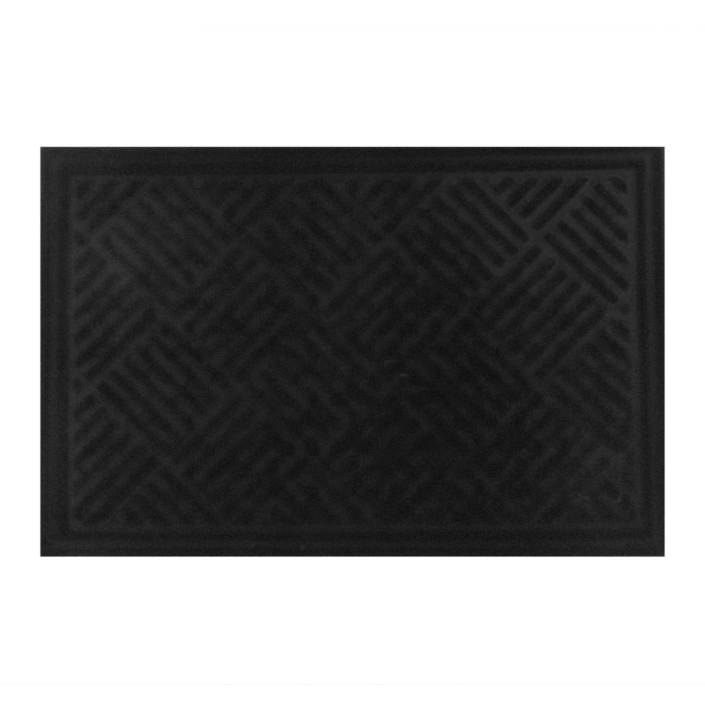 Comfy Feet Black Heavy-Duty Outdoor Floor Mat - Diamond - 36" x 24" - 1 count box