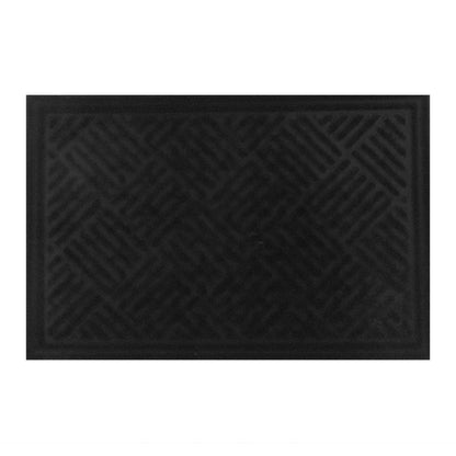 Comfy Feet Black Heavy-Duty Outdoor Floor Mat - Diamond - 36" x 24" - 1 count box