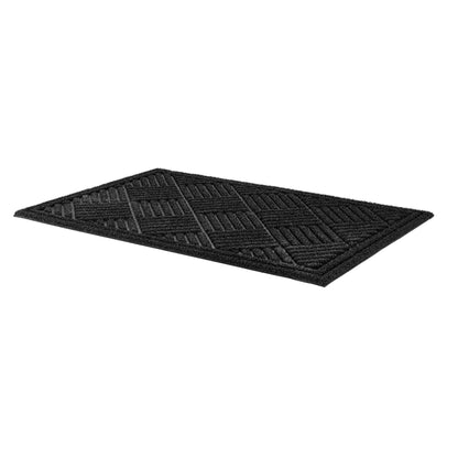 Comfy Feet Black Heavy-Duty Outdoor Floor Mat - Diamond - 36" x 24" - 1 count box
